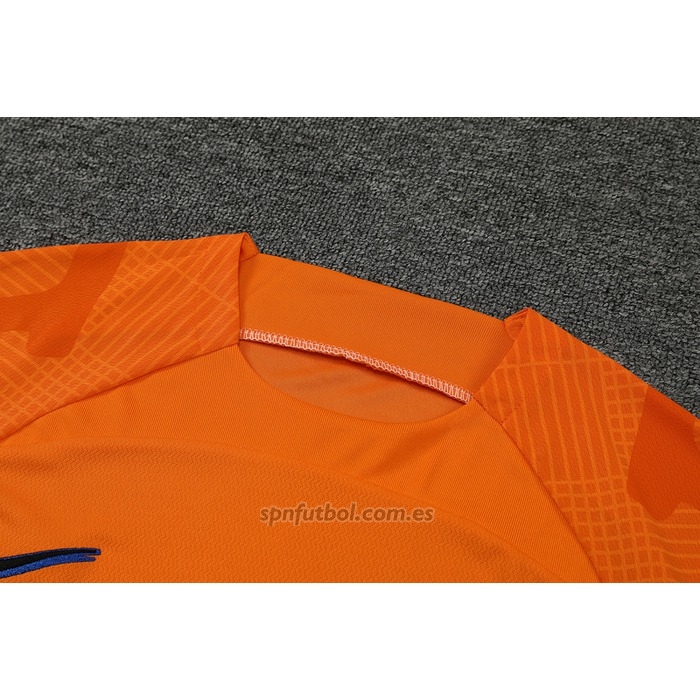 Chandal del Barcelona Manga Corta 2022-2023 Naranja - Pantalon Corto